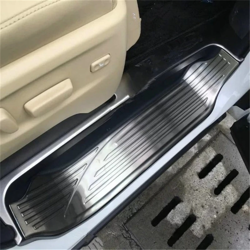 

WELKINRY For Toyota Alphard Vellfire AH30 2015-2022 Stainless Steel Car Doorsill Threshold Welcoming Foot Scuff Guard Pedal Trim