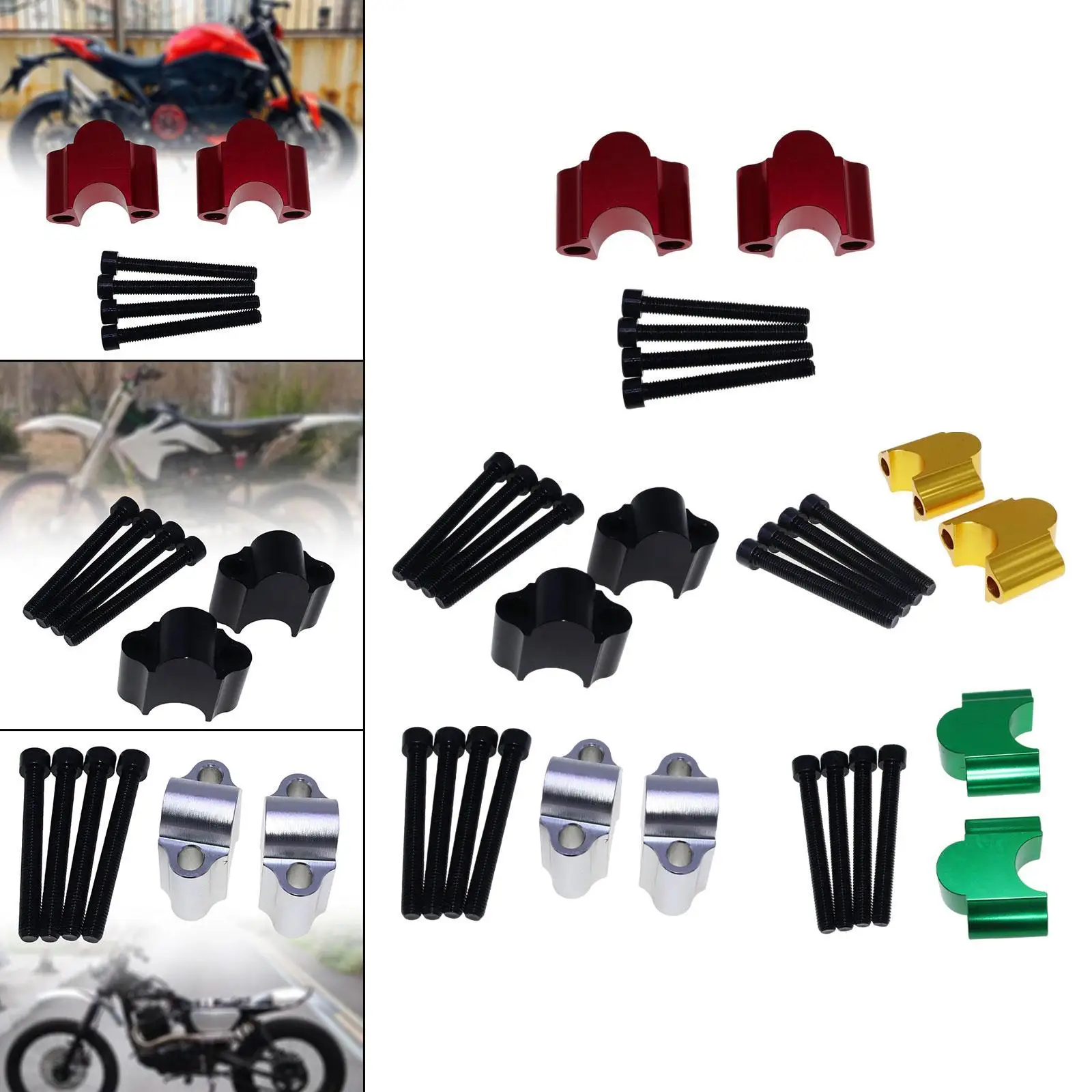 

Motor Handlebar Riser Extension Clamp Spare Parts Eas Installation Heightening Modified for Motorbike Replace Parts