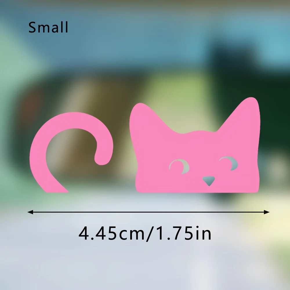 Cute Cat Car Mirror Sticker Mini Kitty Easter Egg Decal Waterproof Vinyl Interior Exterior Decoration