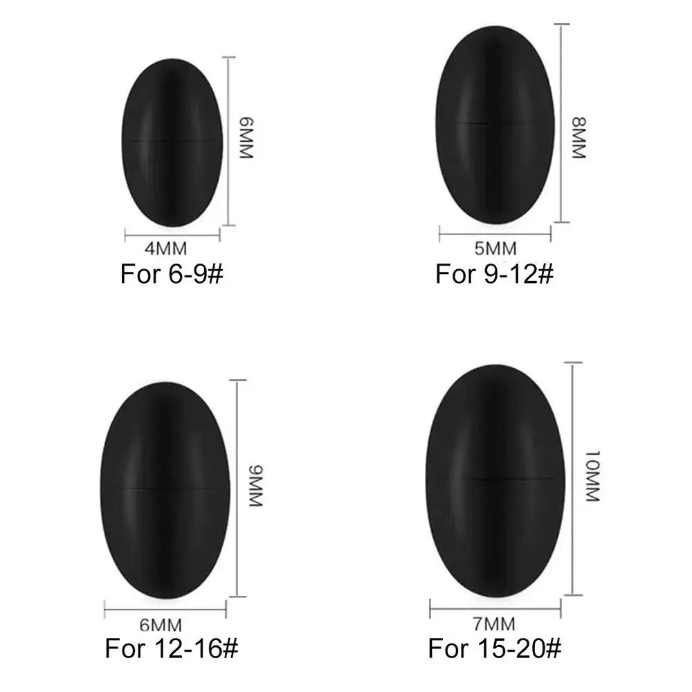 60pcs(10 Groups) Vislijn 6-20# Carp Line Stopper Luminous Space Beans Fishing Accessories Rubber Float Catfish Flotador