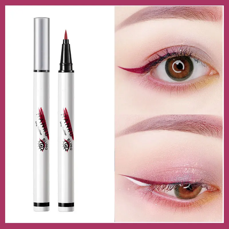 Bunter langlebiger flüssiger Eyeliner-Stift wasserdichter schneller Bleistift kosmetischer doppel endiger Eyeliner glatte Make-up-Werkzeuge tslm1