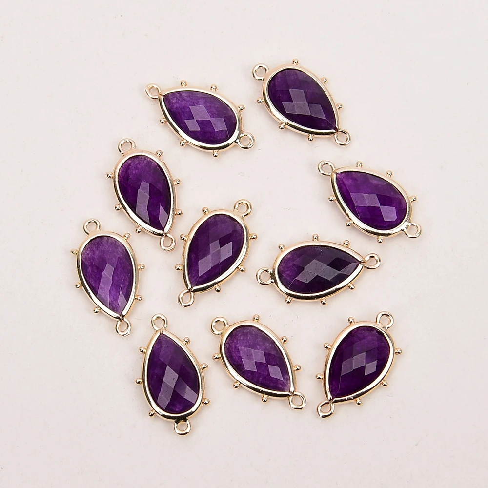 

APDGG 10 шт. фиолетовый нефритовый разъем ювелирные аксессуары поиск DIY