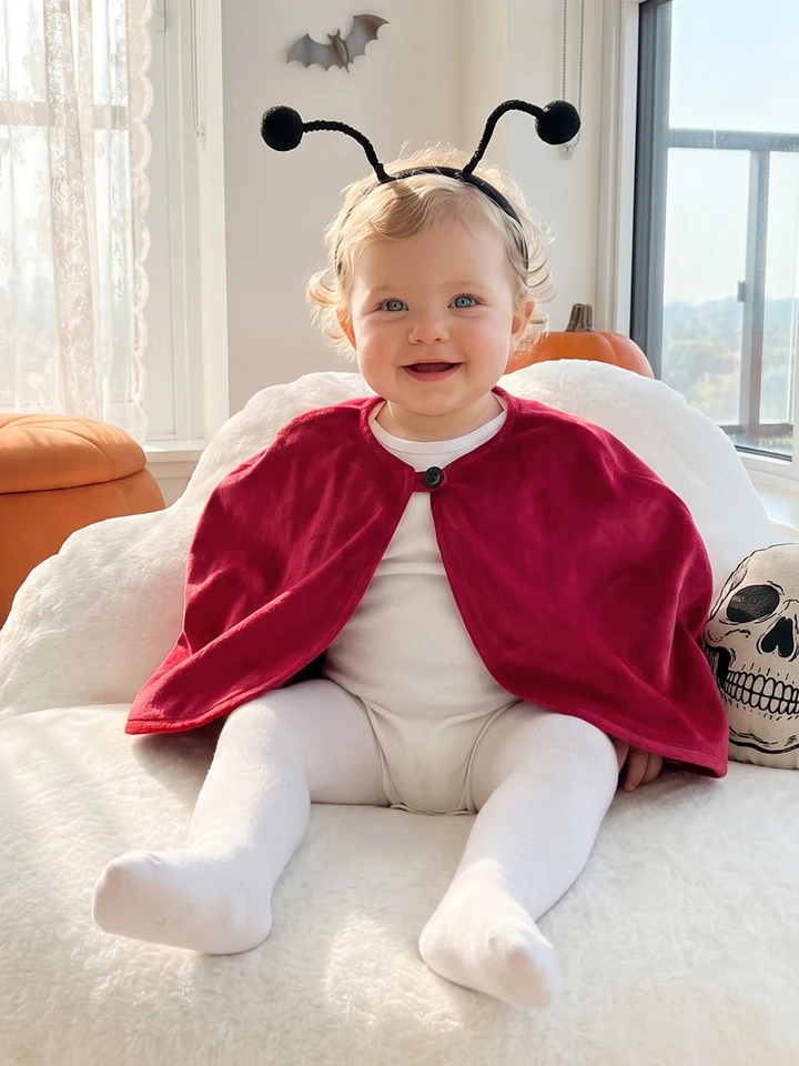 Cute Baby Ladybug Costume with Headband Set