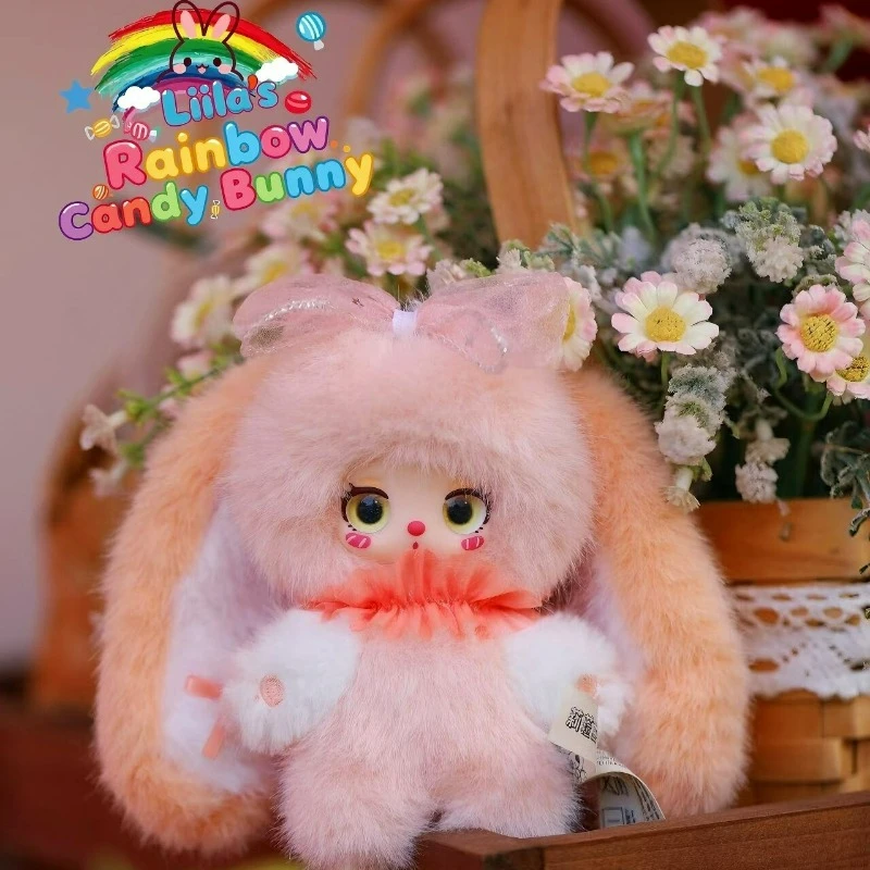 

Babythree Blind Box Liila Rainbow Candy Bunny Series Cute Anime Plush Dolls Mystery Box Surprise Bag Keychain Pendant Toys Gifts