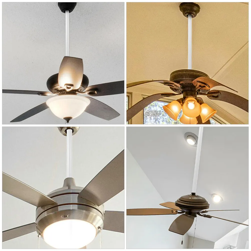 2Pcs Ceiling Fan Extension Rods Sturdy Wear Resistant Downrod for Ceiling Fans Smooth Elegant Finish Blends with Any Decor Fast