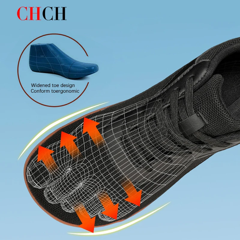 CHCH Casual Shoes Men\'s and Women\'s Wide Toe Shoes Summer Breathable Comfort Model Mesh Shoes Running Tennis Shoes