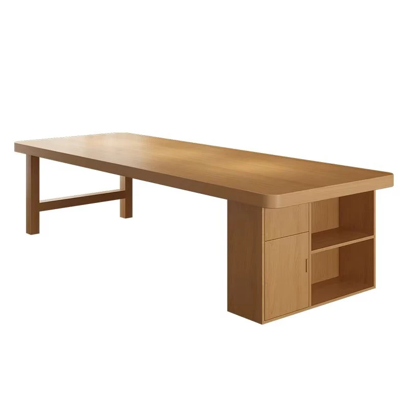 # Wooden Color Conference Table Negotiation Computer Table Work Desk Negotiation Table and Chair Combination