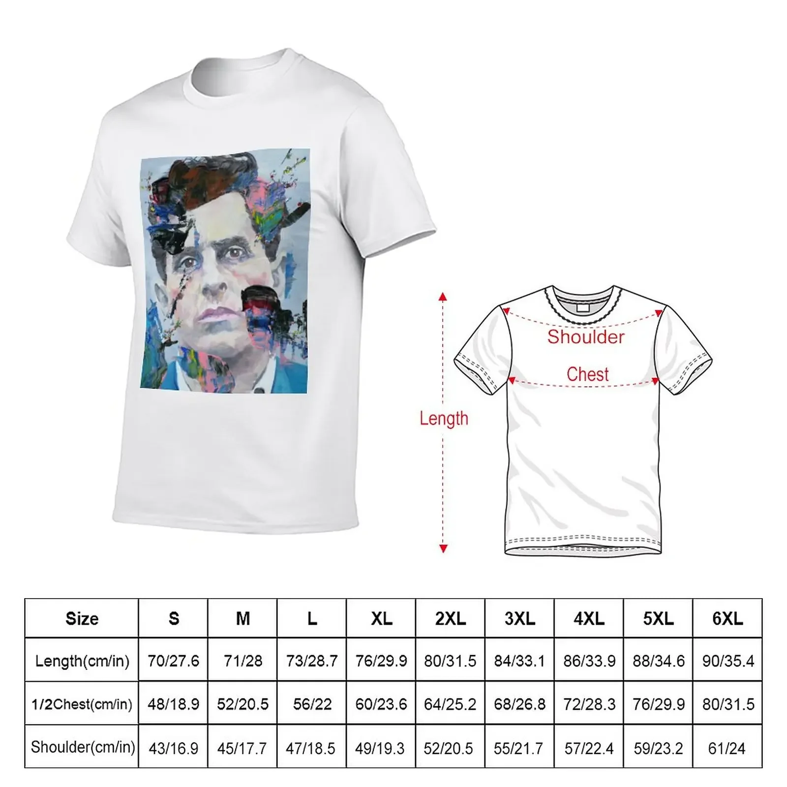 New LUDWIG WITTGENSTEIN - oil portrait.3 T-Shirt man clothes kawaii clothes vintage t shirt men workout shirt