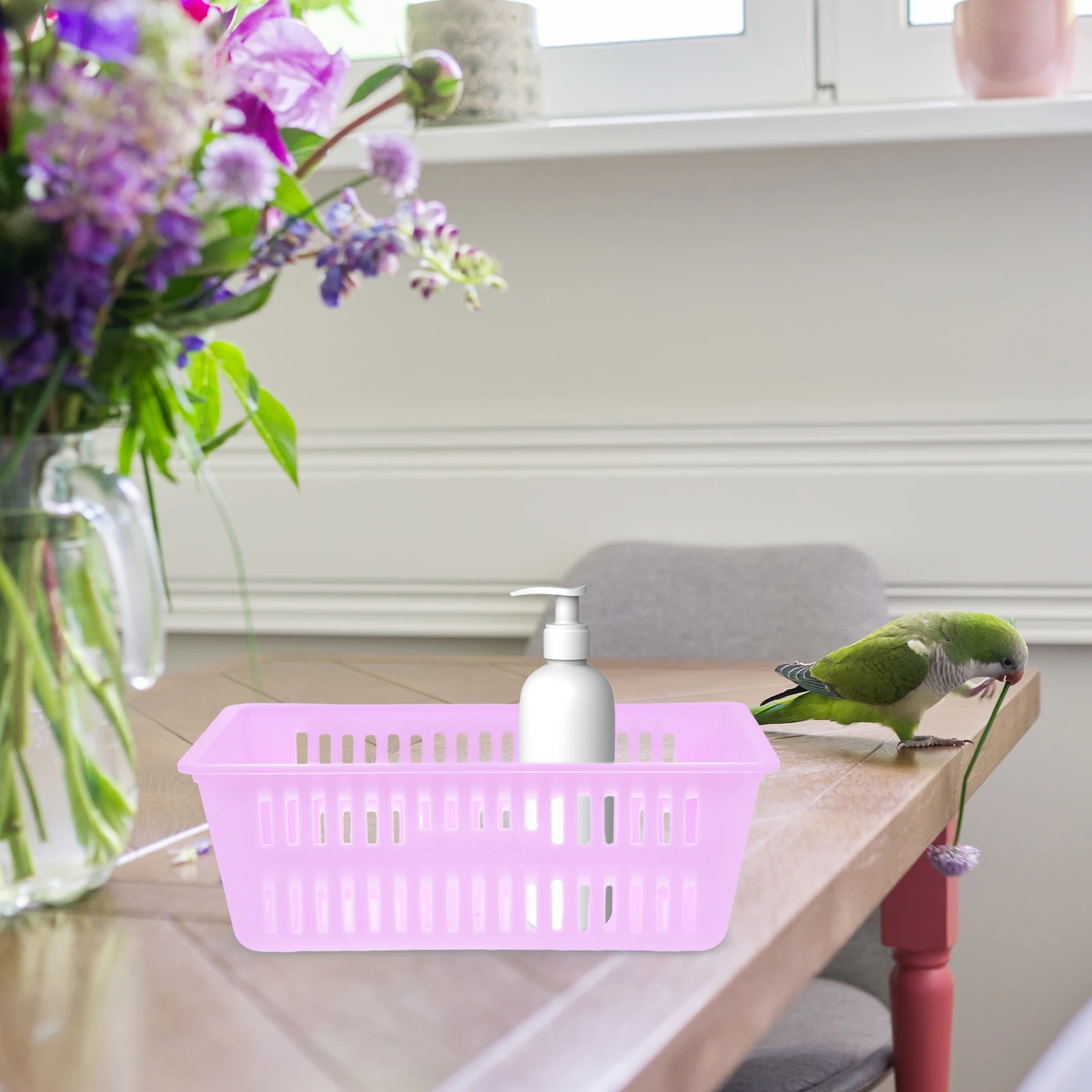 

10pcs Coin Baskets Large Capacity Storage Plastic Crate Home Hotel Shop Purple Color Multi Purpose Storage