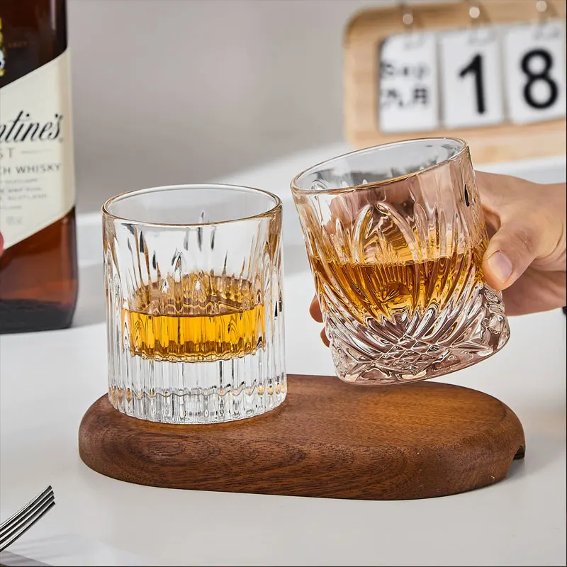 

Premium Whiskey Glass Thick Bottomed Glass Cup Bar Cocktail Glass Transparent Foreign Wine Glass Classical Cup Party Drinkware
