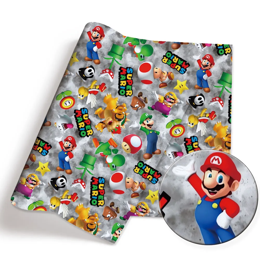 Mario game Fabric140*50cm Handmade Sewing Patchwork Quilting Baby Dress Home Sheet Printed Fabric Fabric Sewing Kids