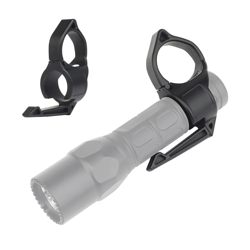 Outdoor Sports Tactical Flashlight Portable Ring 1 Inch Hiking Flashlight Buckle Nylon CS Game Toy Accessories QG578