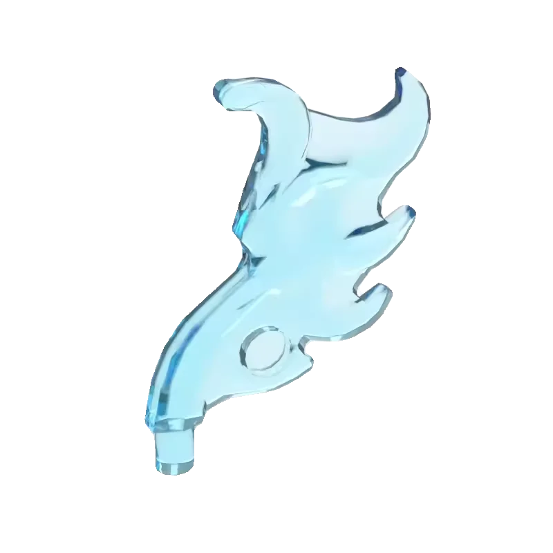 Small particle building block MOC 18394 M flame wing spare parts animal scene decorative props