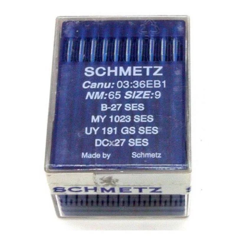 100PCS/10 Boxes Germany Schmetz Industrial Sewing Machine Needles Blue Lion DCX27 B-27 SUK SES MY1023 UY191GS Overlock