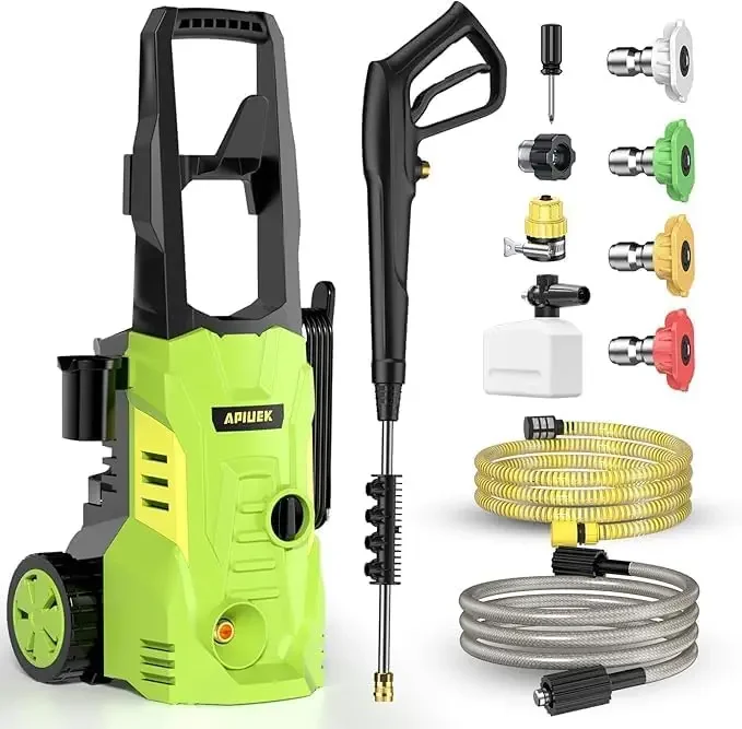 Electric High Pressure Washer Portable Power Washer with Upgraded Soap Tank, 4 Pressure Tips, 6.6 FT Inlet & 23 FT