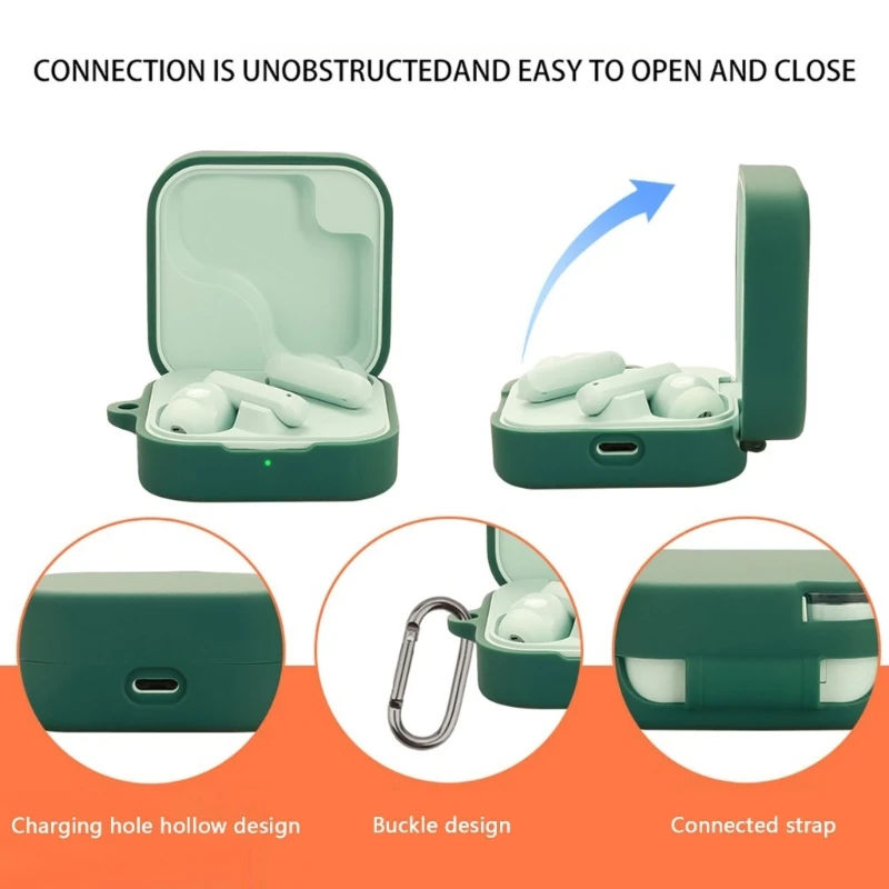 Casing pelindung silikon untuk CMF oleh Nothing Buds 2 Plus earbud penutup tahan guncangan pelindung fleksibel lengan tahan gores