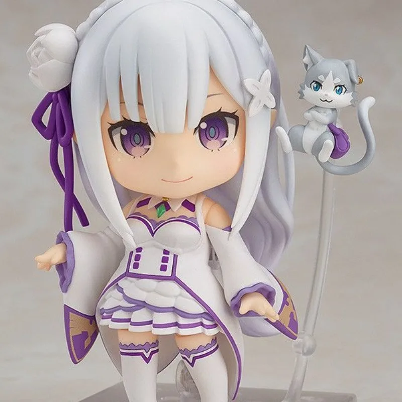 

New 10CM Life in a Different World from Zero Q Version Nendoroid Emilia Buck Action Figure For Children's Gifts