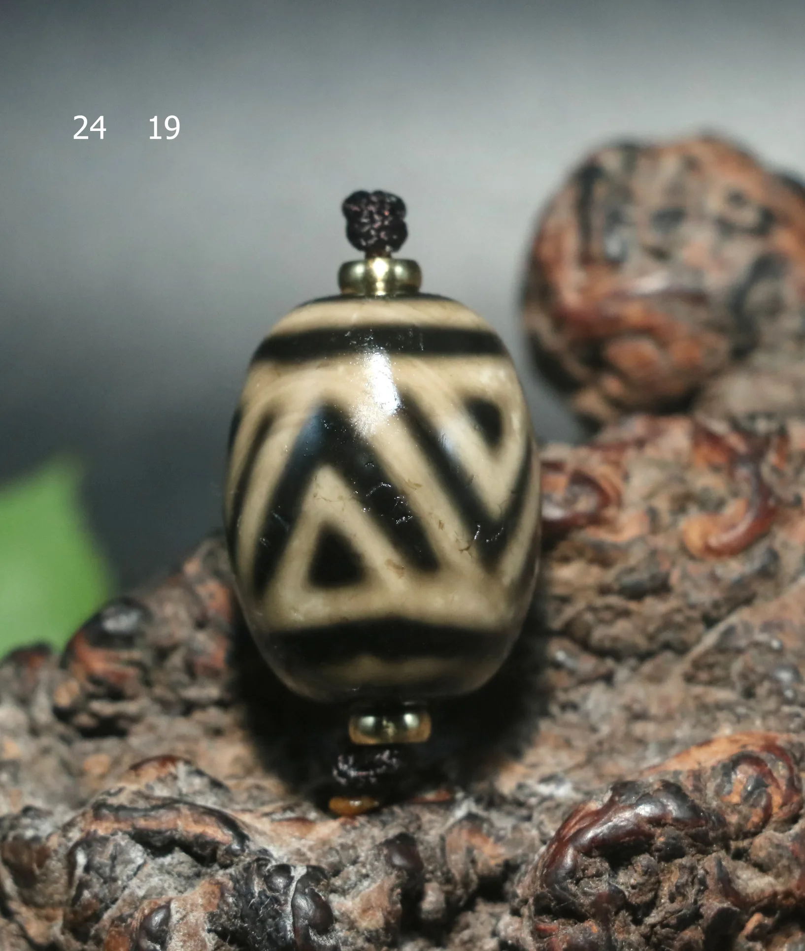 

Energy Tibetan Old Agate Tiger Tooth Peak West Asia Big Dauo dZi Bead Amulet Efs FLLZB Gemstone LKbrother Talisman