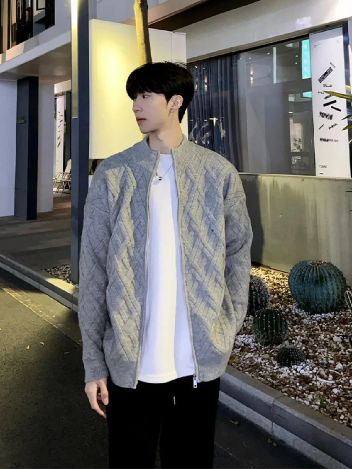 

Мужской вязаный свитер-куртка Cleanfit Lazy Style на молнии с воротником-стойкой, весна-осень, высококачественный, в американском стиле, повседневный, с длинным рукавом