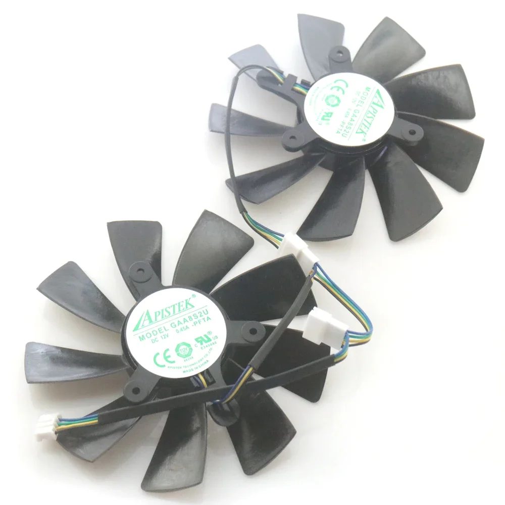 2pcs/lot GAA8S2U 12V 0.45A 100mm For Dataland RX5500XT 5600XT 5700 5700XT X-Serial Graphics Card Cooling Fan