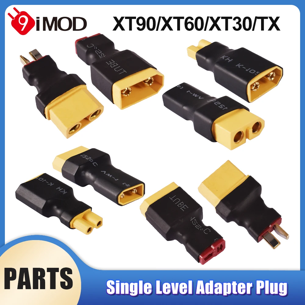 9IMOD 2/4PCS Plug XT60 XT30 XT90 T-plug Male Female Connector Adapters Plug Single Level Adanter Plug No Wires RC LiPo Battery