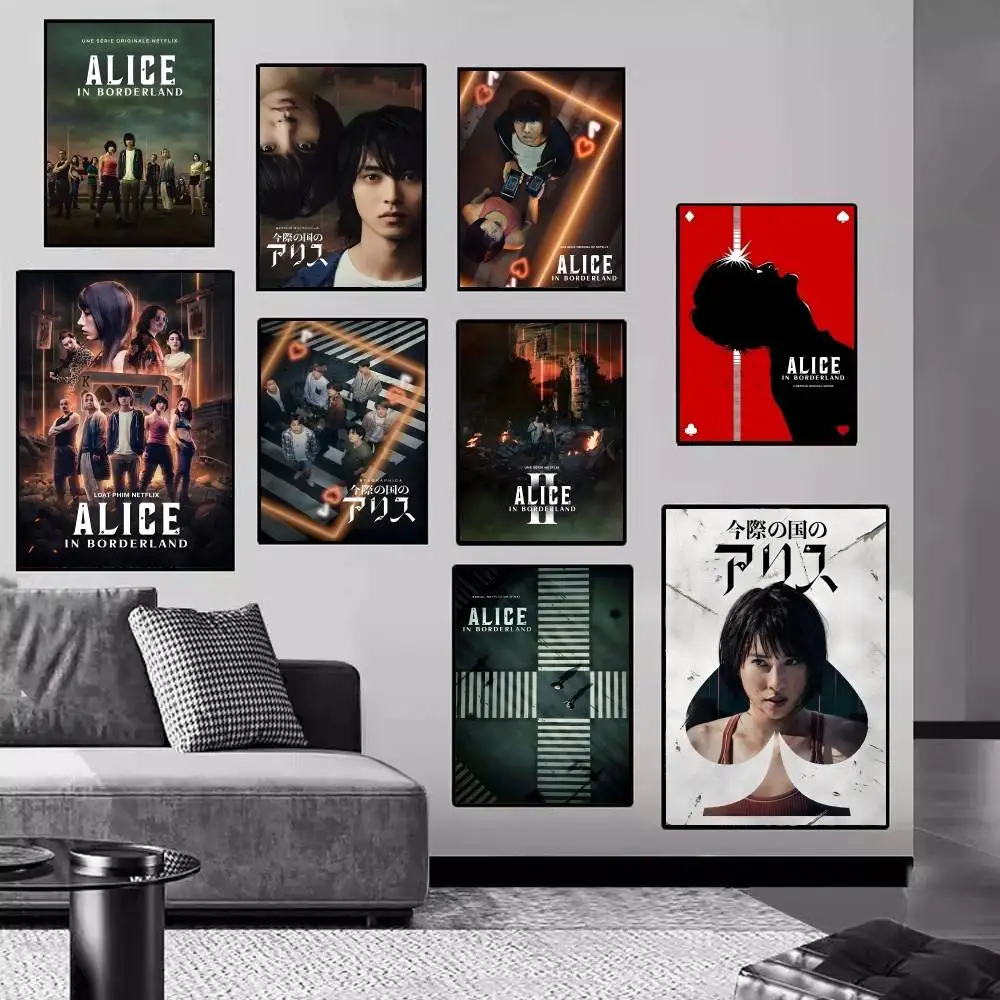 تلفزيون ساخن أليس في بوردرلاند لتقوم بها بنفسك ملصق لاصق غرفة عتيقة مقهى ديكور ديكور المنزل