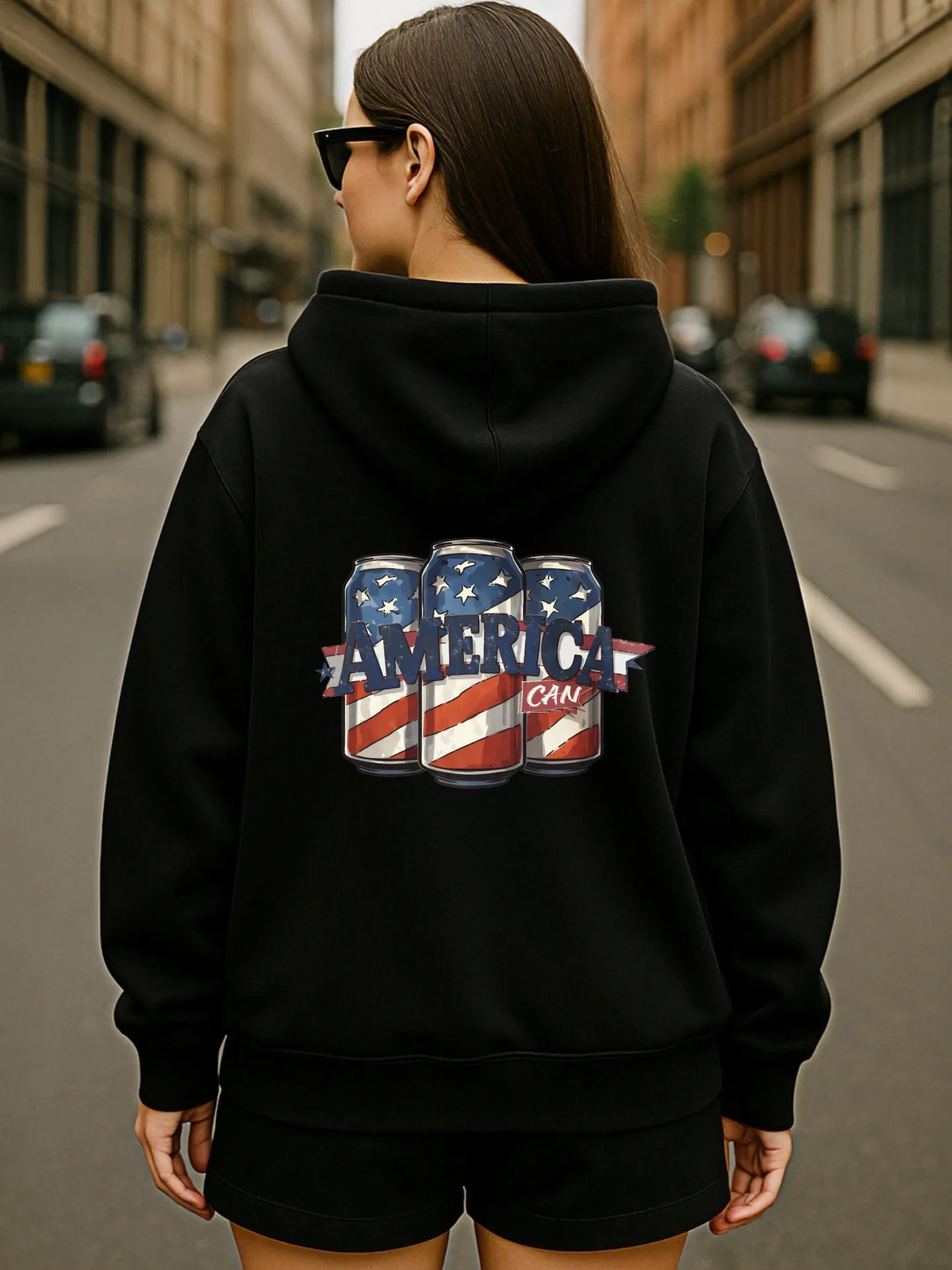 هوديي نسائي برسومات جرافيك، قم بإنشاء طباعة حروف يومية، طراز جمالي، قماش ناعم، ملابس يومية غير رسمية، للمراهقين #2