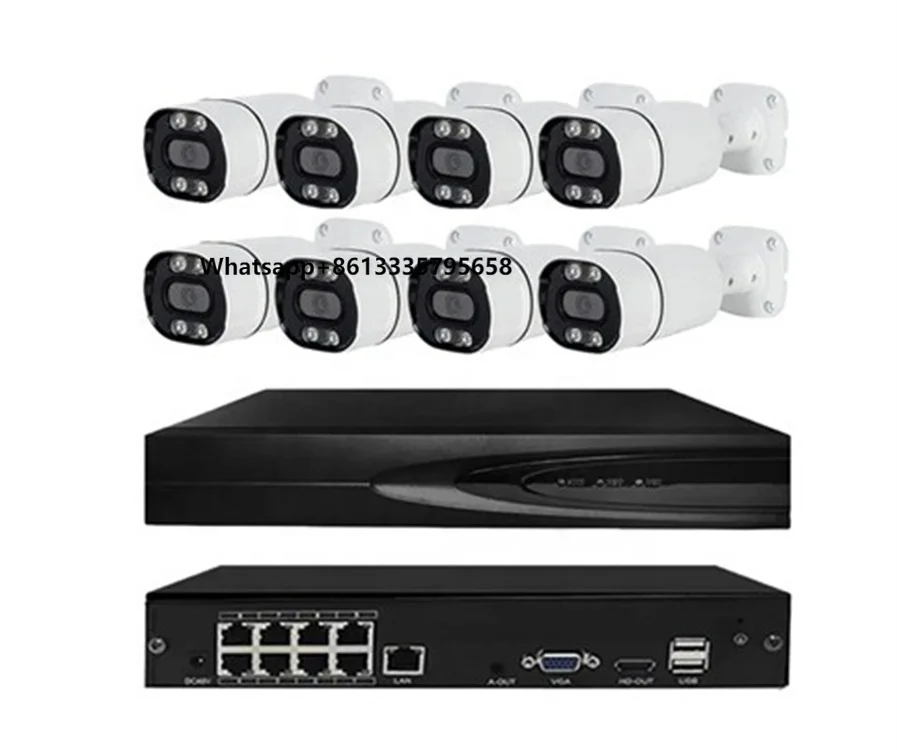 

Color Night Vision Two Way Audio 8 Channel 8CH 4K 8MP Surveillance CCTV Network IP POE NVR Security System