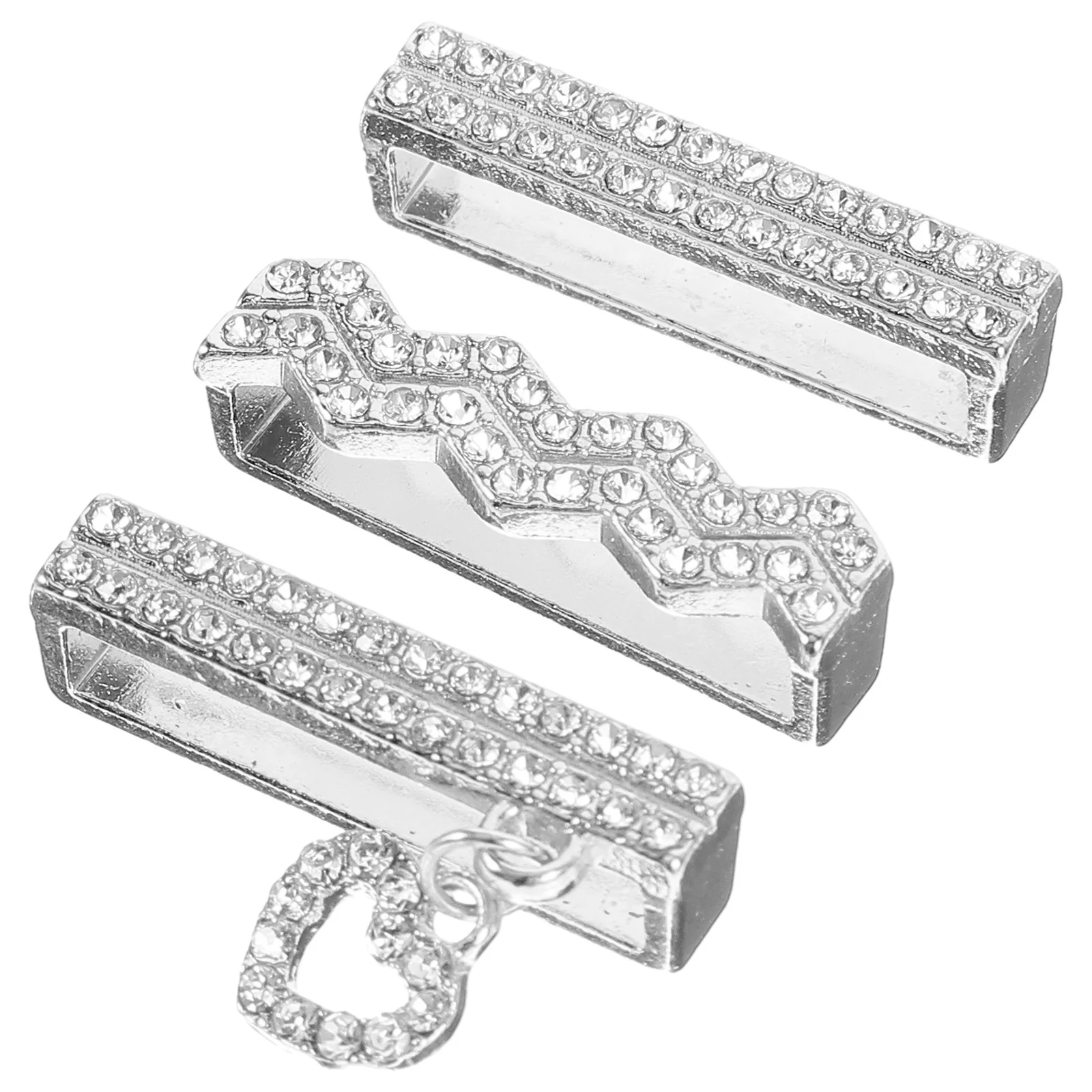 3 stuks horlogeband bedels siliconen ringen premium metaal duurzame decoratieve smartwatch band strass accessoires