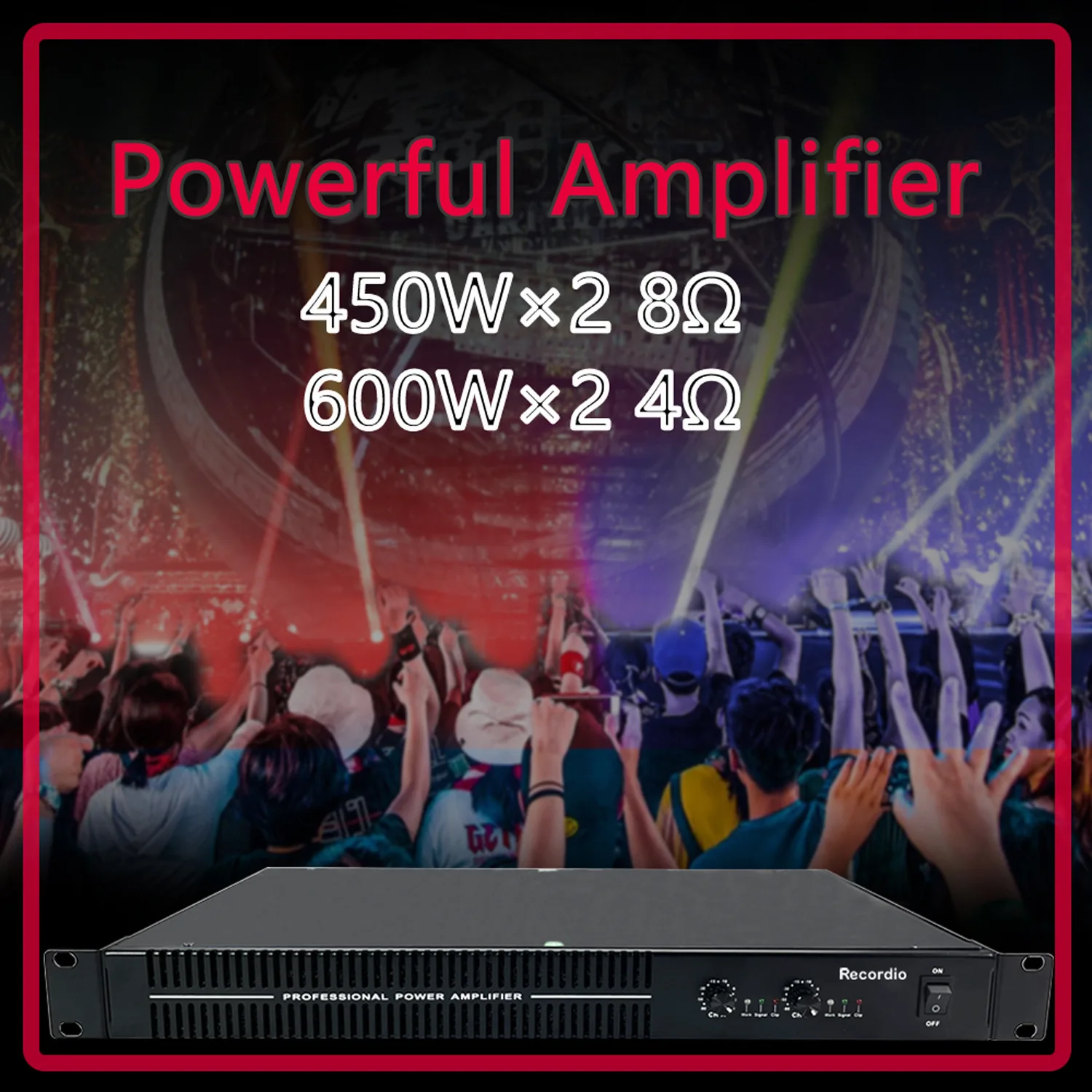 

GAP-D1000 Professional DJ Digital Amplifier Two Channel 1U High Power Amplifier Stage KTV Amplifier
