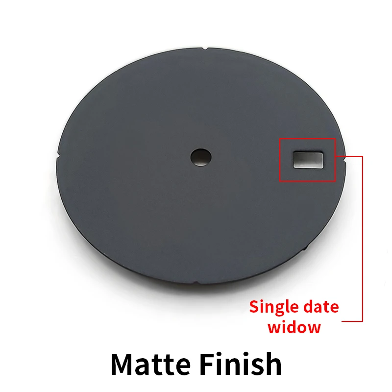 28.5 مللي متر أسود ماتي نافذة تاريخ واحدة ساعة الطلب ل NH35 NH36 7S26 4R35 4R36 حركة SKX007 SKX009 SKX011 أجزاء وزارة الدفاع