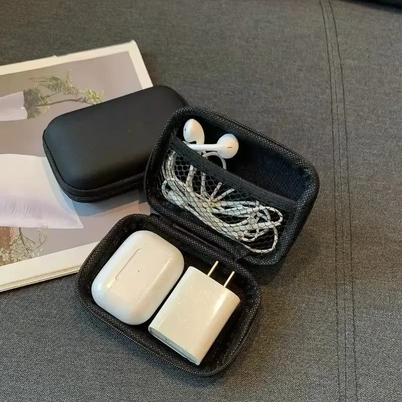1PC Reusable Portable Earphone Data Cable Organizer Bag Multifunctional Digital Gadgets Case For Charger U Disk Zipper Box
