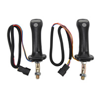 2Pcs 6 Pin 3 Button Excavator Joystick Handles Lever Aluminum Alloy for Doosan DH DX150 215 225 300 370-9C