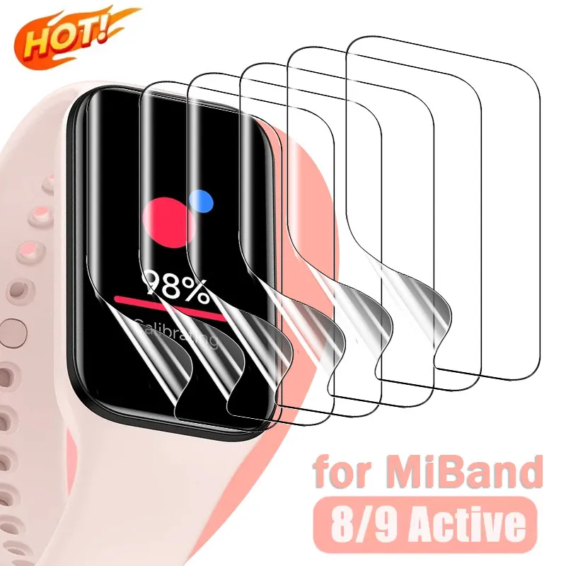 1–5 Stück Hydrogel-Folie für Xiaomi Miband 9Active 8Active verhindert Kratzer auf dem Bildschirm für Miband 9Active Bildschirmfolie