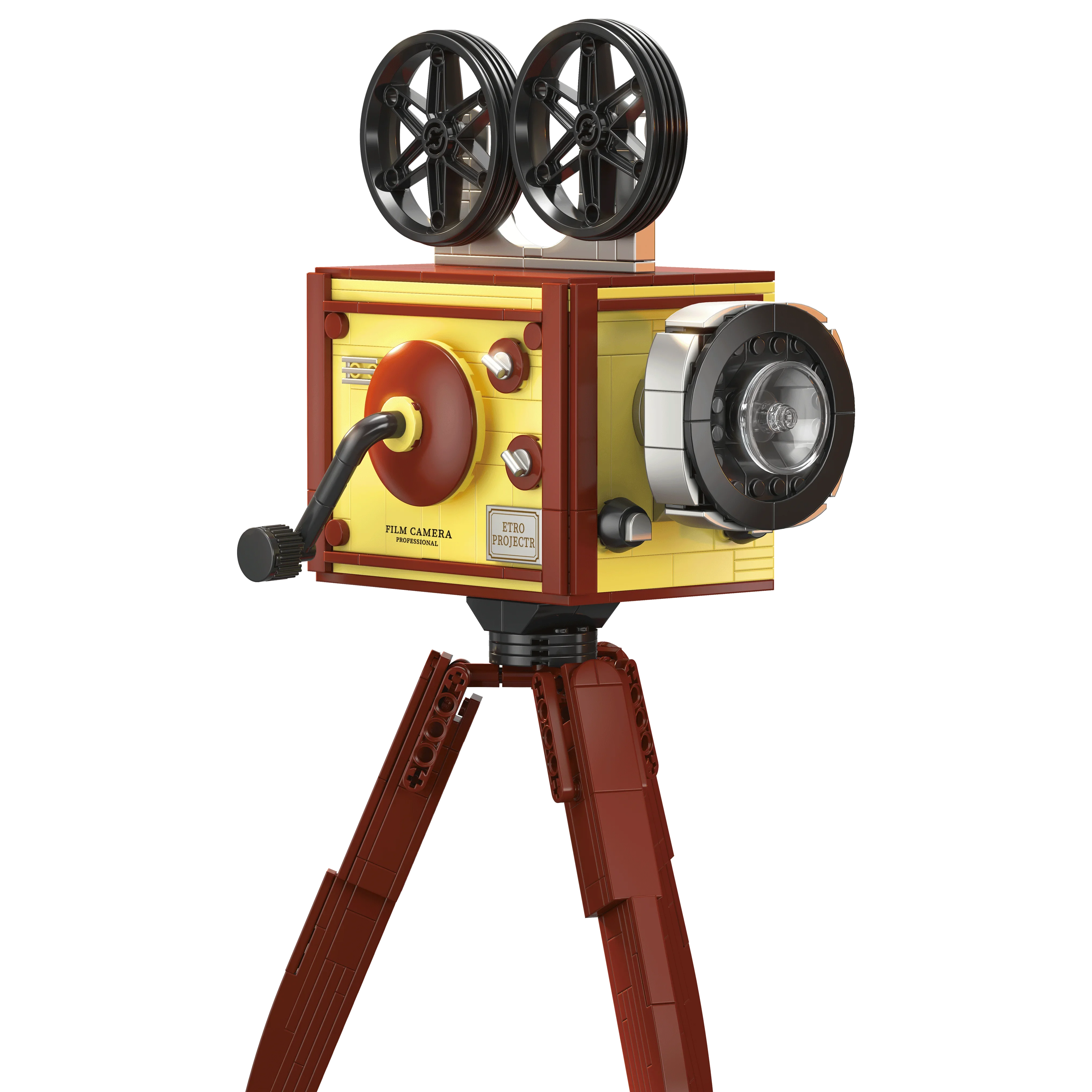 Vintage Projector 3D Model Mini Building Blocks Toys Educational Gift for Kids Birthday Realistic Scale Model for Collectors