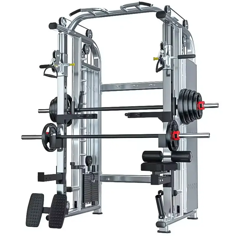 YTYIN Multi Functional Commercial Fitness Functional Trainer Gym Equipment Cable Crossover Power Squat Rack Smith Machin