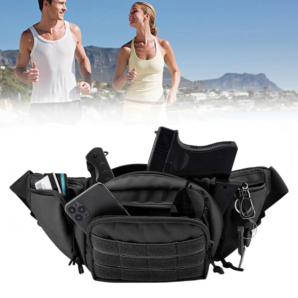 

Тактическая поясная сумка для пистолета для женщин и мужчин, повседневный рюкзак, поясная сумка на плечо для охоты, альпинизма, кемпинга