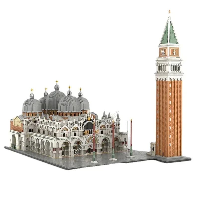 

Святой Марк, квадратный собор, город, хит продаж, MOC, креативные рождественские головоломки Streetview, архитектура, сделай сам, сборка на день рождения, игрушки, подарки