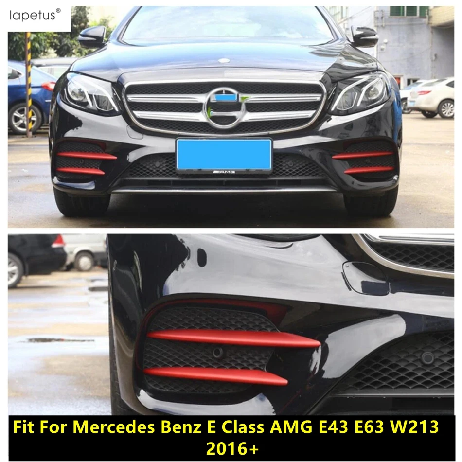 

Front Bumper Fog Light Lamp Eyebrow Grille Strip Sticker Cover Trim Accessories For Benz E Class AMG E43 E63 W213 2016 - 2020