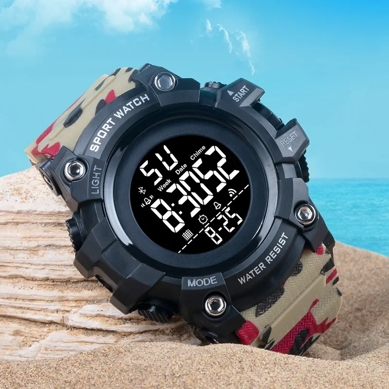 YIKAZE Military Sport Watches Waterproof Men\'s LED Digital Watch Big Dial Alarm Clock Multifunction Sport Watch for Man Kid Gift