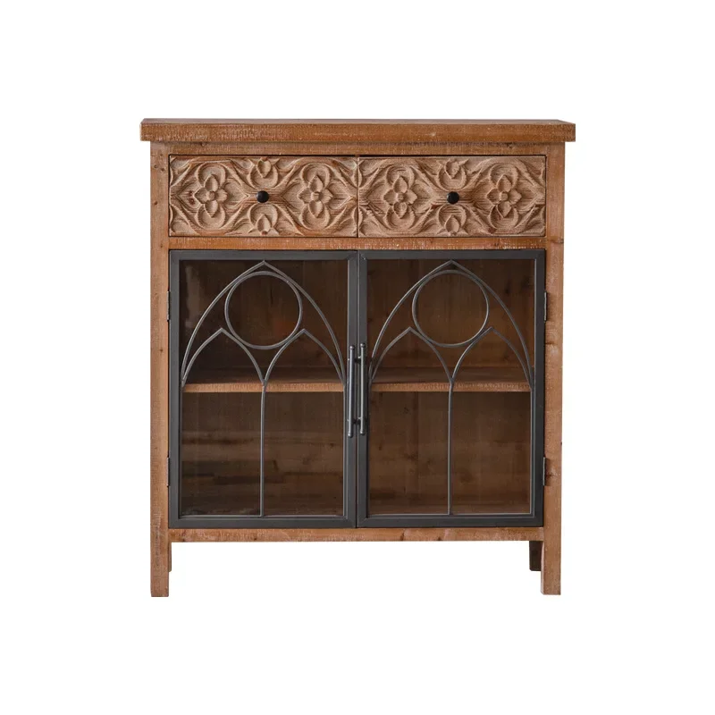 

living room solid wood antique entrance cabinet