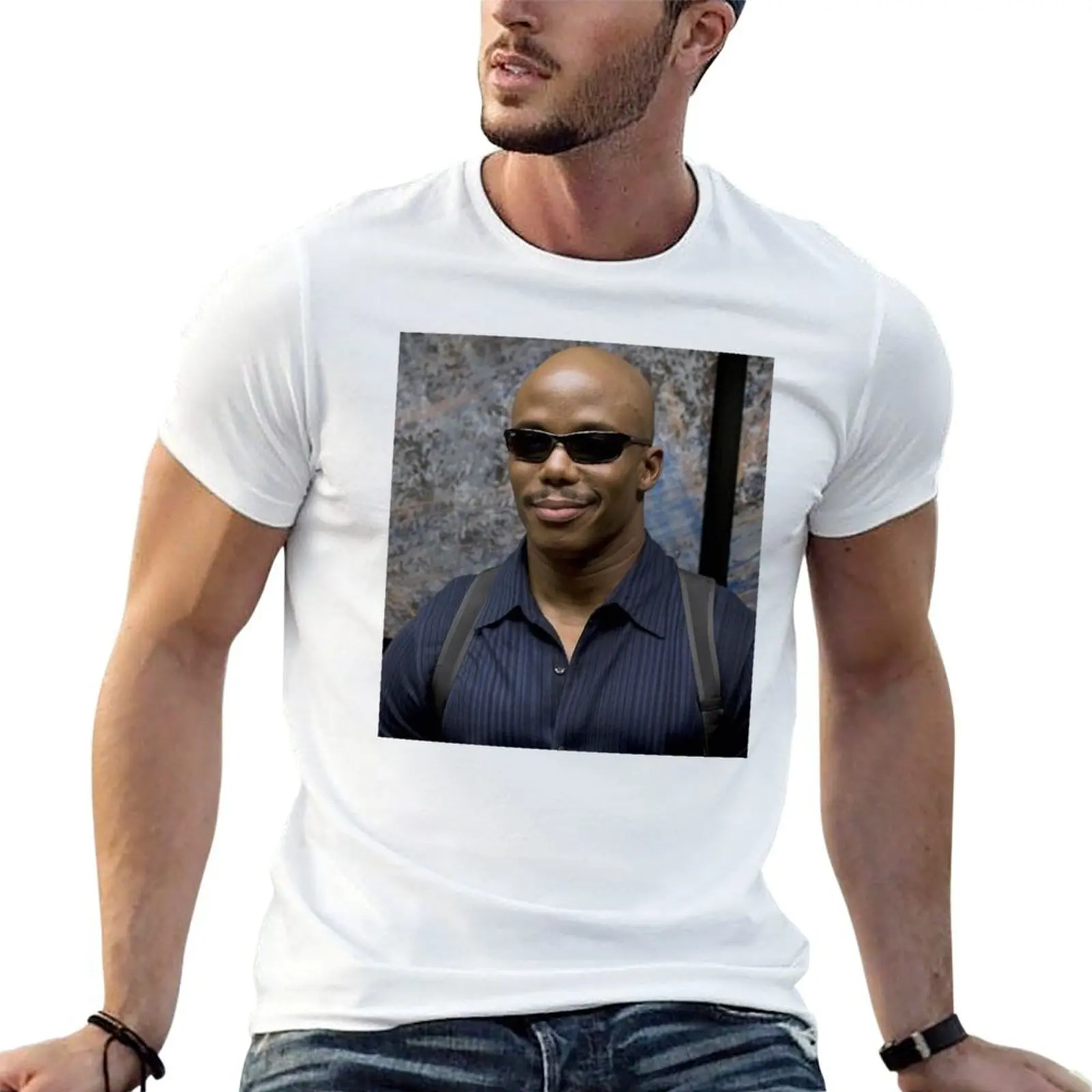Camiseta Doakes Sunglasses Grin, camiseta para hombre, camiseta gráfica de algodón, camiseta para hombre, camiseta de lujo para hombre