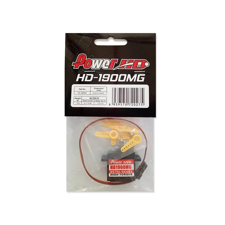 

HD-1900MG 13g Digital Servo 4.8-6V 1.2/1.5KG High Torque Power Metal Gear for RC Car & Trex 450 Helicopter for Electrical Toys