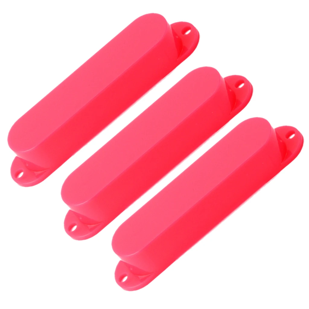 1 Set Of 3Pcs Pink Sealed Closed Single Coil Pickup Covers For Electric Guitar Pickup Lid/Shell/Top