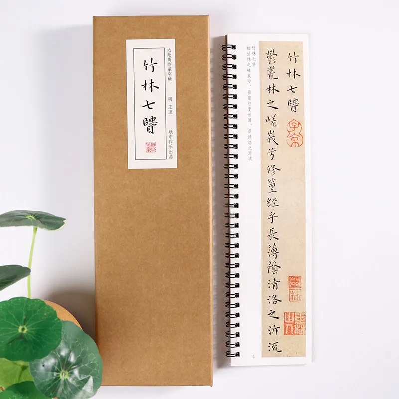Wang Chong Regular Script Calligraphy Copybook The Seven Sages of the Bamboo Grove Close-range Enlarge Chinese Characters Cards