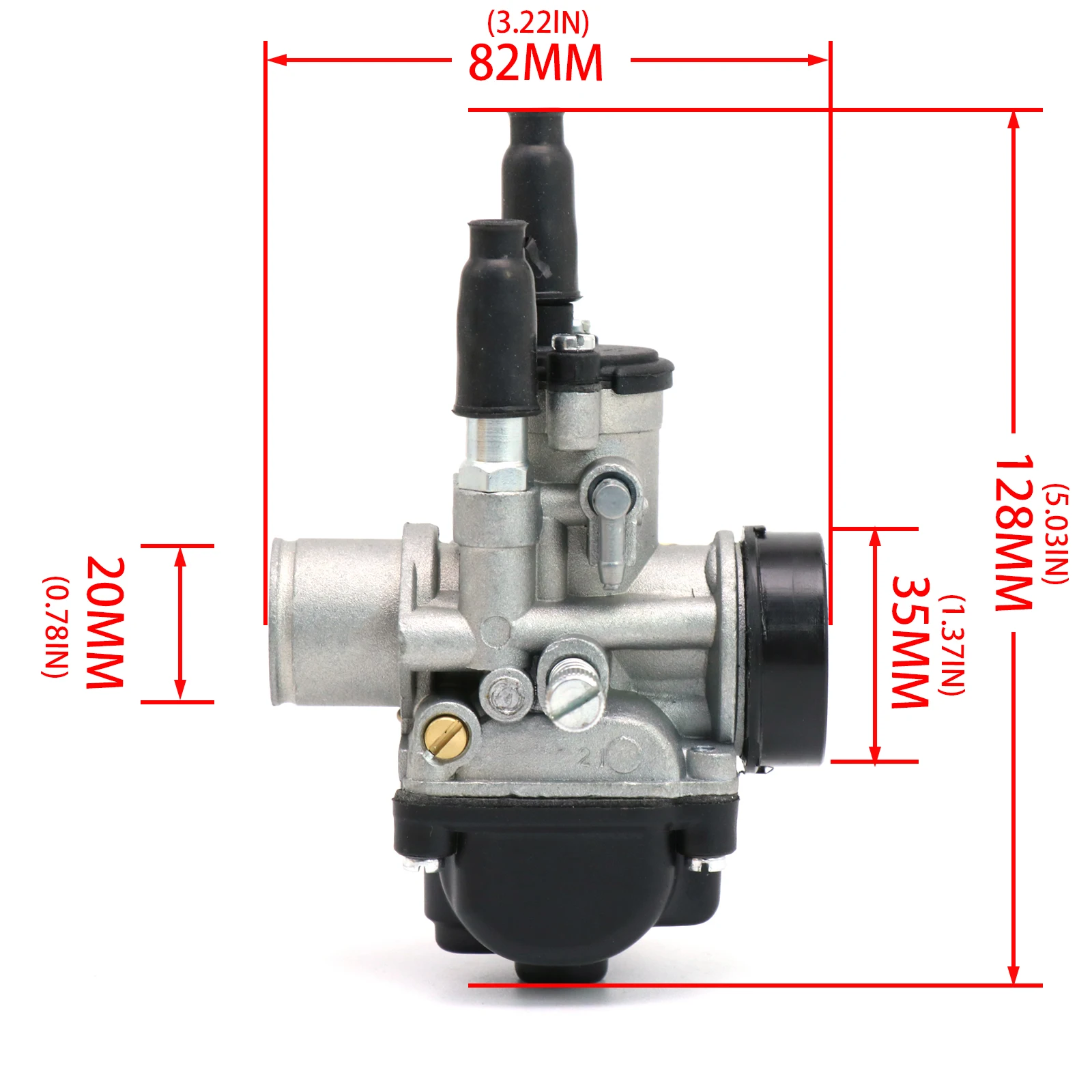 Alconstar Motorcycle Carburetor PHBG 21 DS (R2632) 21mm Fit for 2 Stroke 50‑110cc Motorbike FOR Piaggio50,APRILIA RS 50,TUONO 50