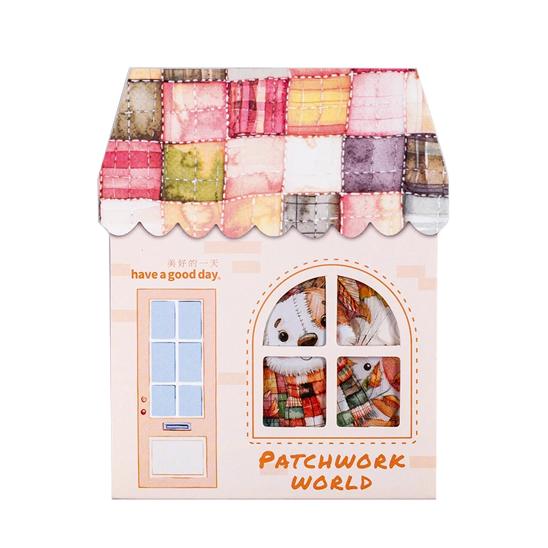 Spliced World Series น่ารักดอกไม้ตัวอักษรภูมิทัศน์สติกเกอร์สัตว์เลี้ยงสร้างสรรค์ DIY Journal วัสดุ Collage เครื่องเขียน