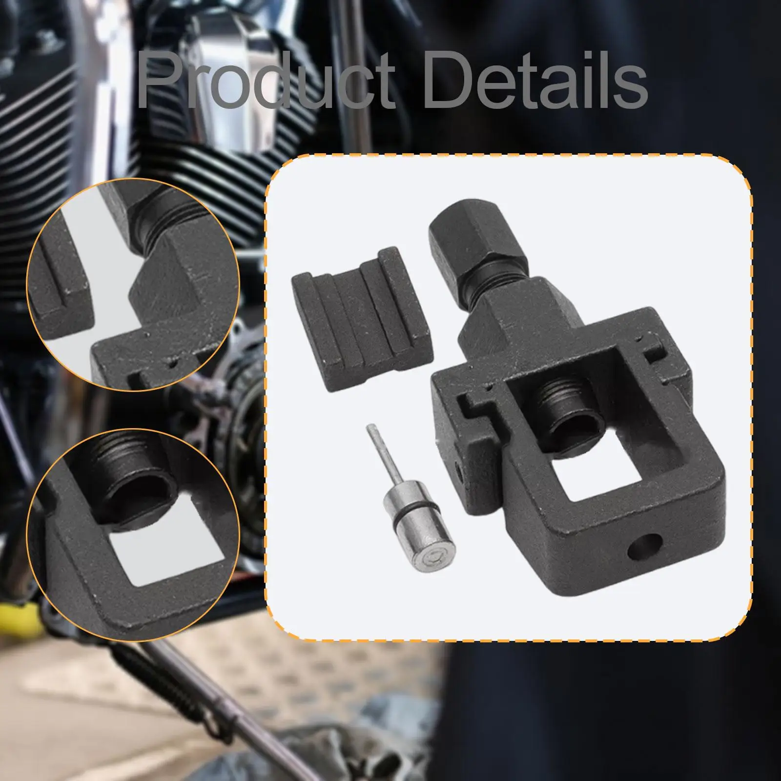 قواطع سلسلة الدراجات النارية من الفولاذ الكربوني القوي متعددة الوظائف، شديدة التحمل، الملحقات، أداة إصلاح، فاصل سلاسل مزيل السلاسل