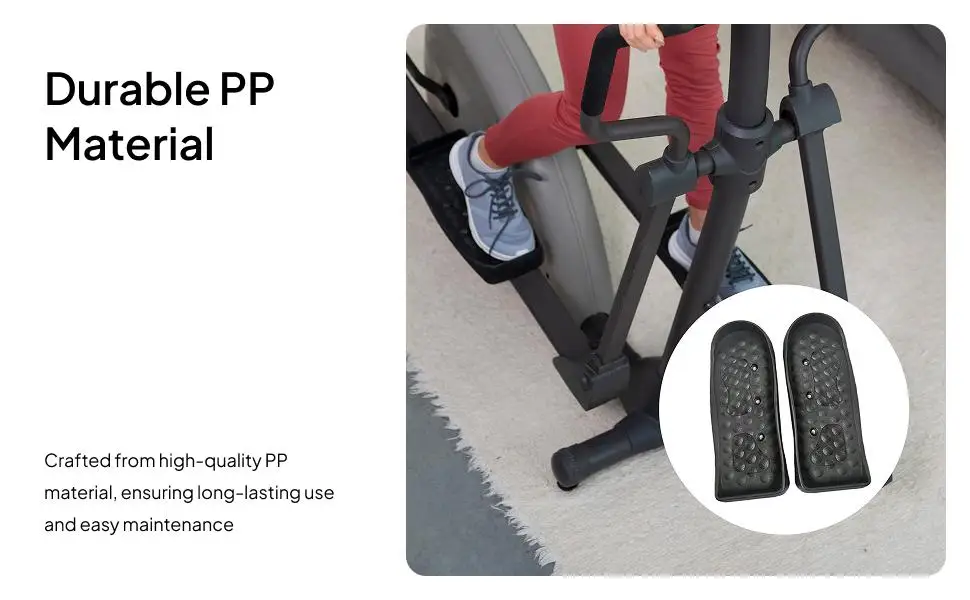 Exercise Pedal Pair PP Material Non Slip Elliptical Trainer Pedals for Steppers Climbing Machines Home Gym