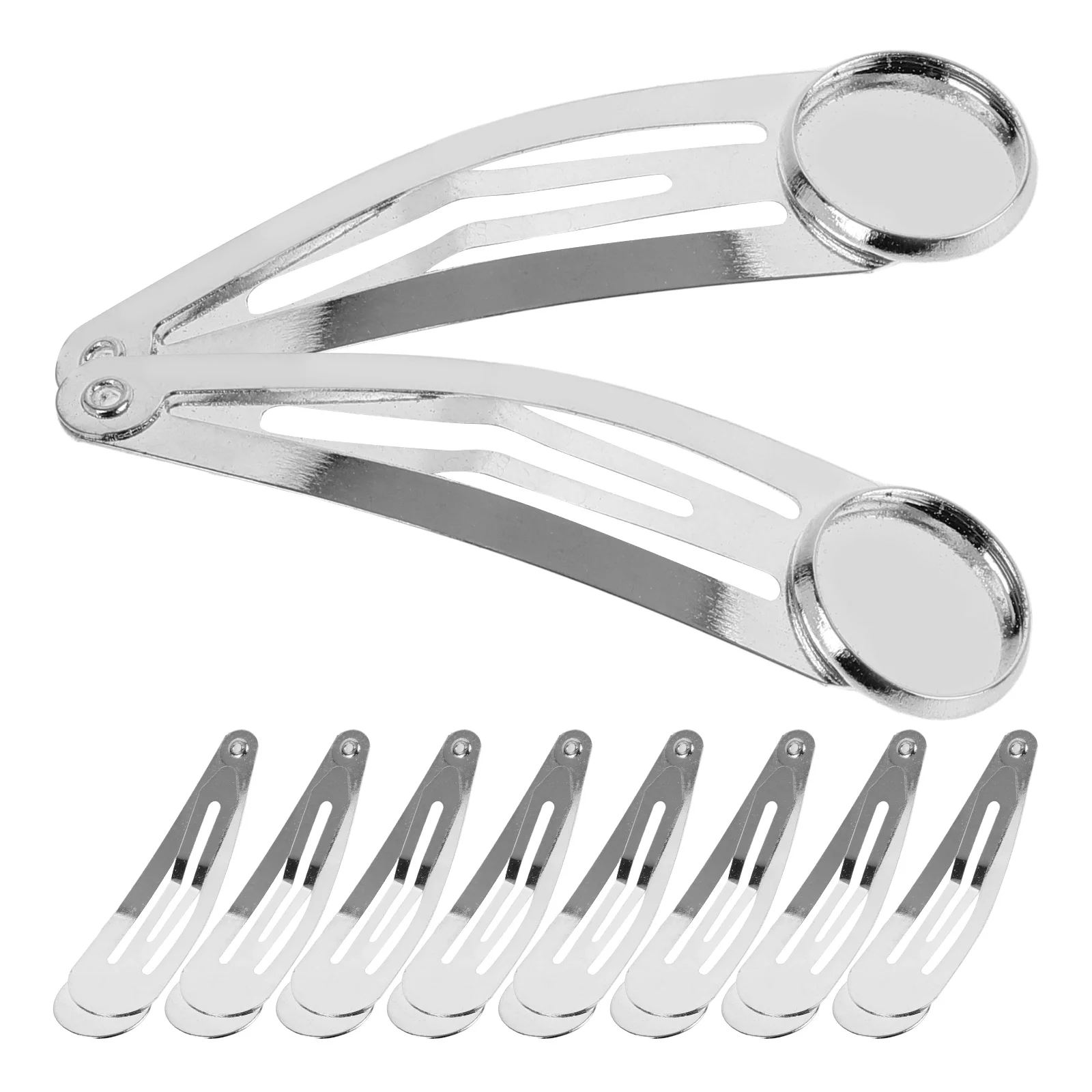 10 قطعة 12 مللي متر صينية مستديرة صغيرة المفاجئة مشبك شعر باريت قسط بنس للشعر للنساء أنيقة لتقوم بها بنفسك إكسسوارات الشعر الفضة